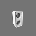 [CH2011BK] CH2011BK Accesorio Cubo Doble Superficial para Foco Led CH10W