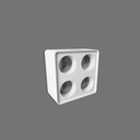 [CH4BK] CH4BK Accesorio Cubo Cuadruple Superficial para Foco Led CH10W