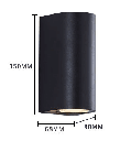 [LZHY6W] LZHY6W Aplique de Pared 6W ECOZ Negro
